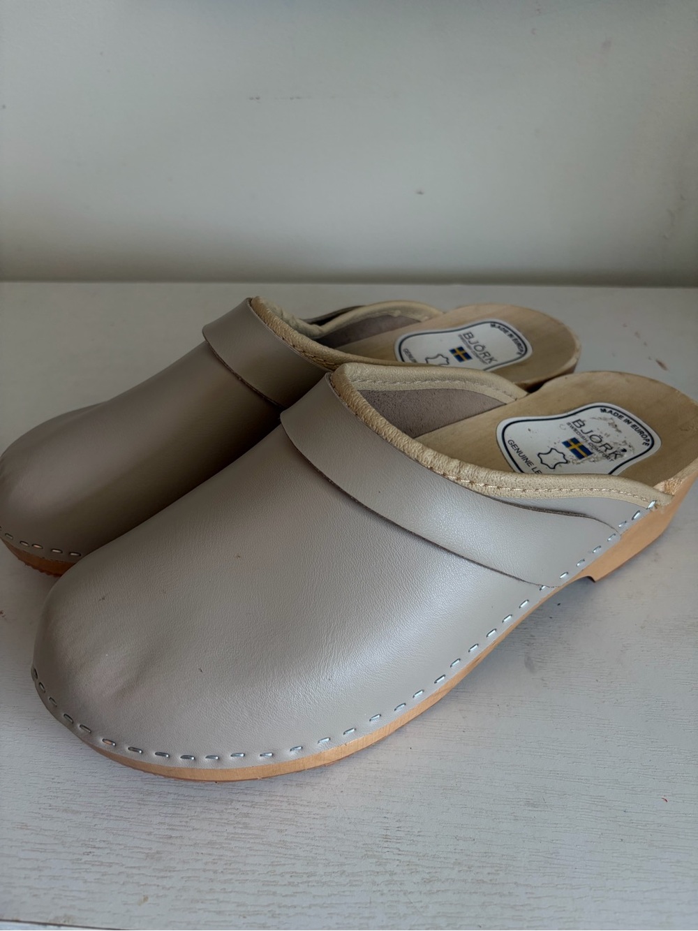 Bjork Soft Beige Clog Mules - Women 41 / 10-10.5